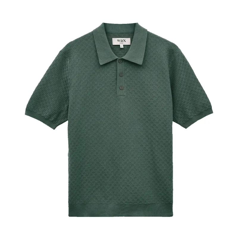 Naples SS Polo - Sea Green made by Wax London