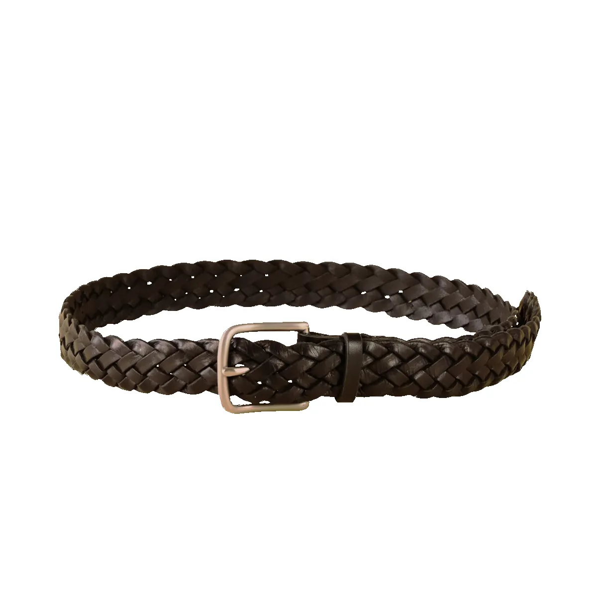 Standard Braided Belt 1.25" - Black / Silver Buckle sold by Stomping Ground
