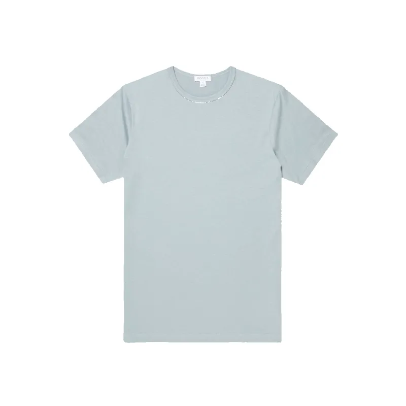 S/S Classic T-Shirt - Stone Blue made by Sunspel
