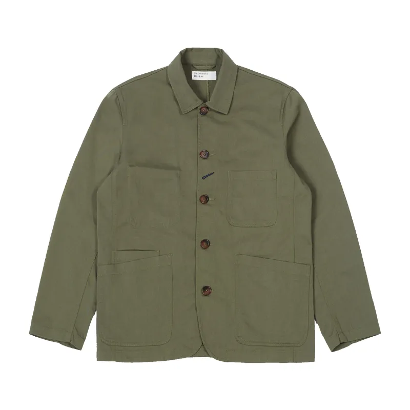 Bakers Jacket - Twill - Light Olive made by Universal Works