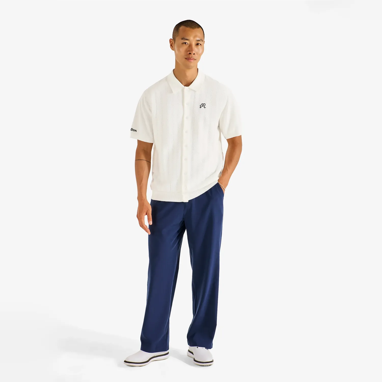 Crosscut Polo - Ivory sold by Stomping Ground product image thumbnail 3