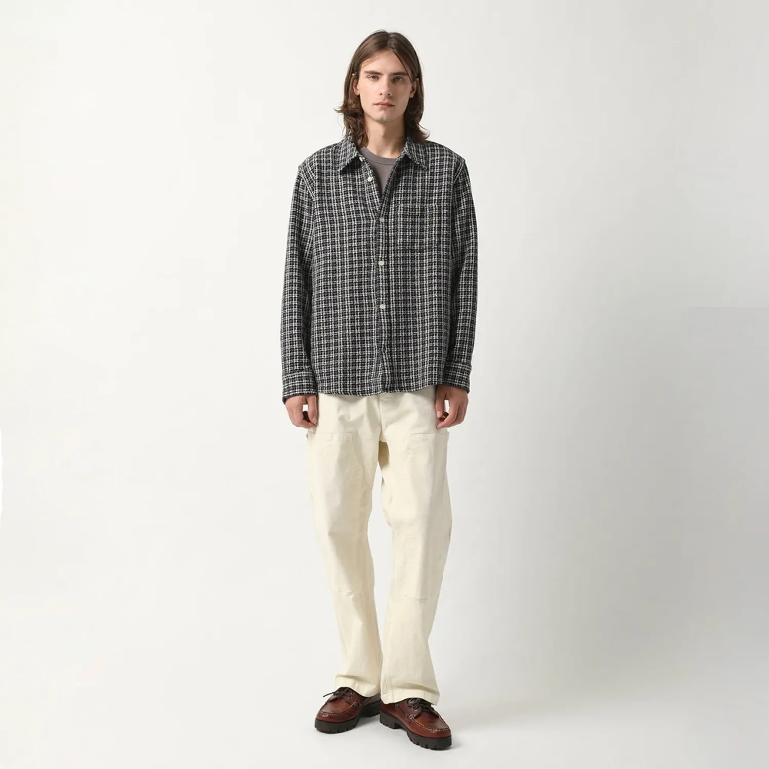 Reverse Tweed Snow Check - Blue sold by Stomping Ground product image thumbnail 2