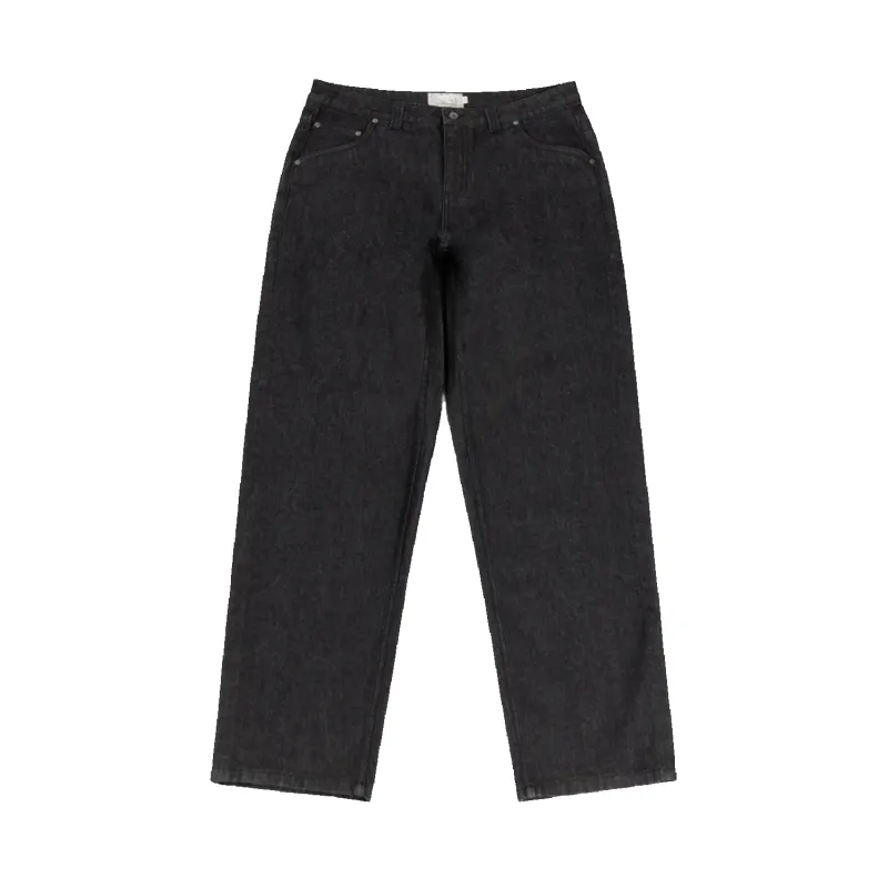 Relaxed Denim Pants - Black Washed made by Dime