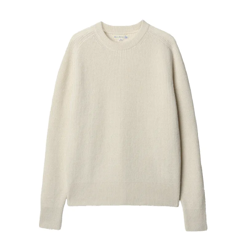 Crew Pullover Ribbed - Merino Cashmere Blend - Nature made by Merz B. Schwanen