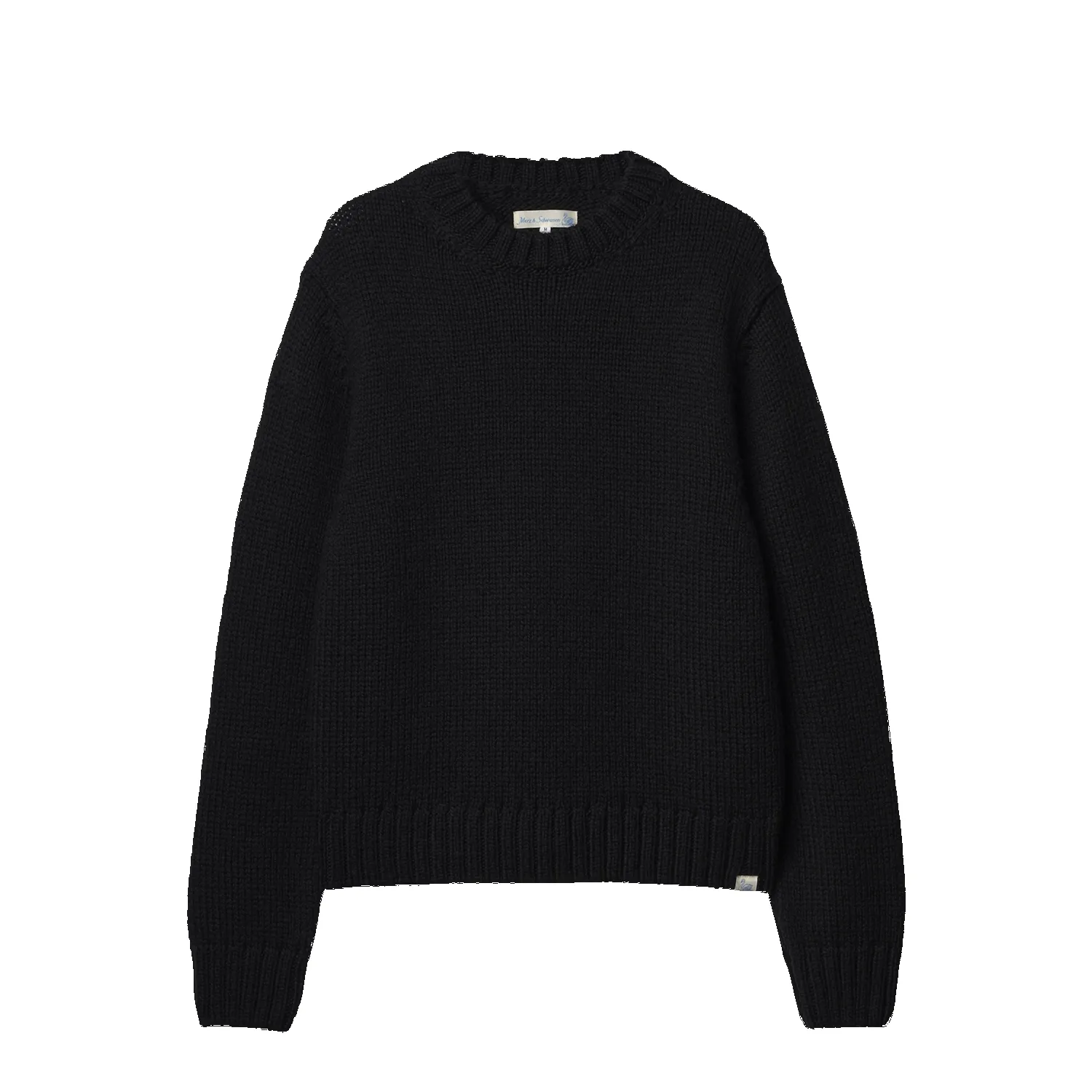 Chunky Cropped Merino Wool Sweater - Deep Black sold by Stomping Ground