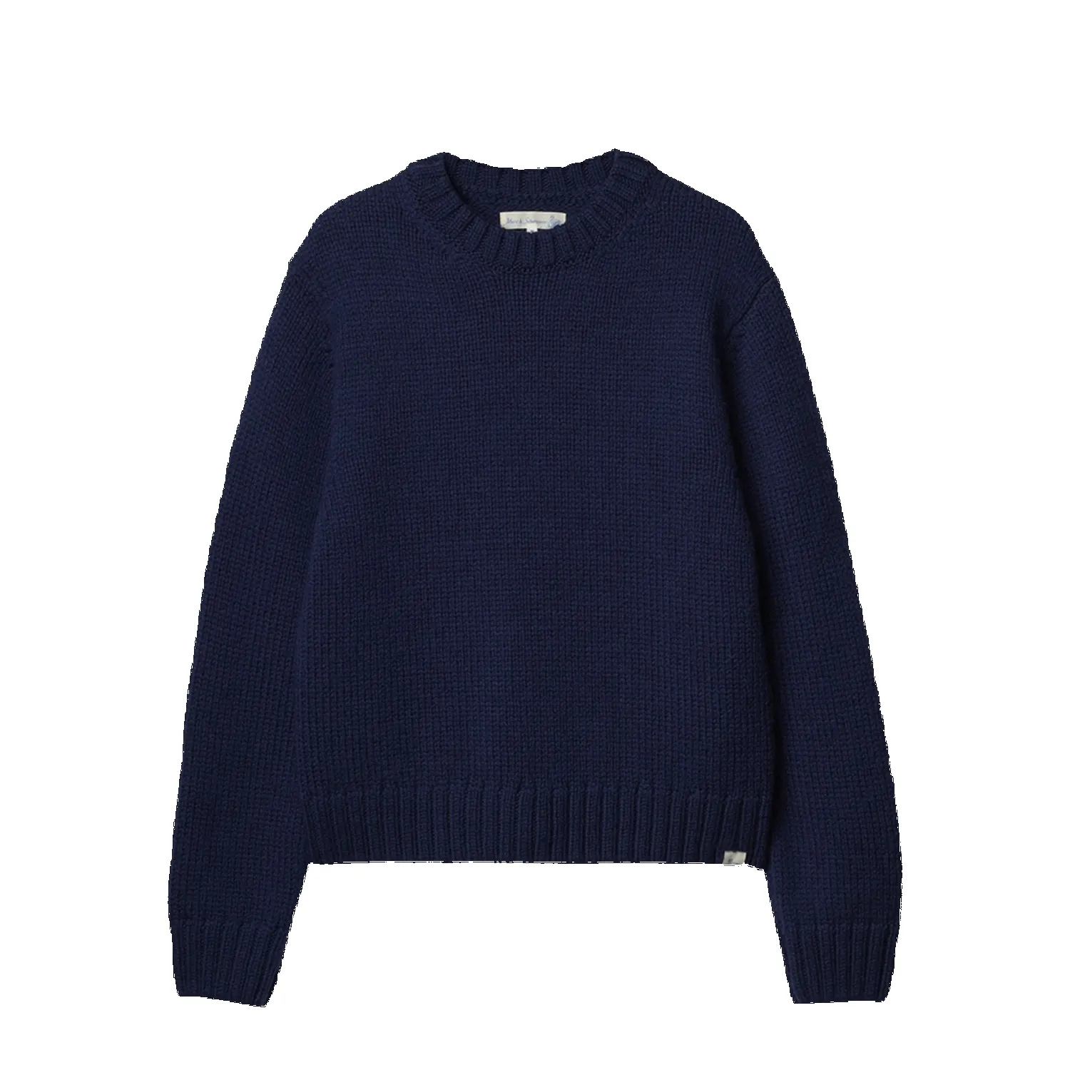 Chunky Cropped Merino Wool Sweater - Ink Blue sold by Stomping Ground