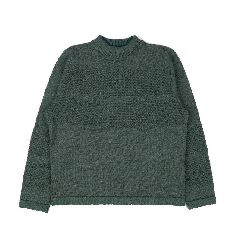Fisherman - III Mock Neck Sweater - Sediment Green made by S.N.S HERNING