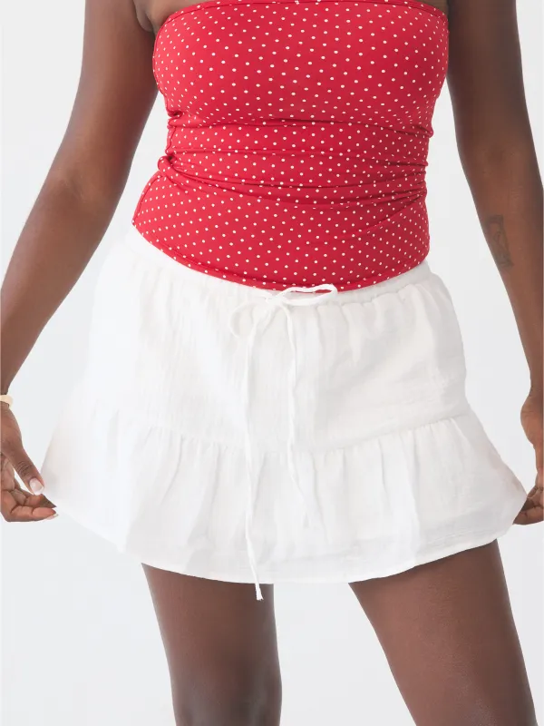 Tiered Cotton Mini Skort sold by Klassy