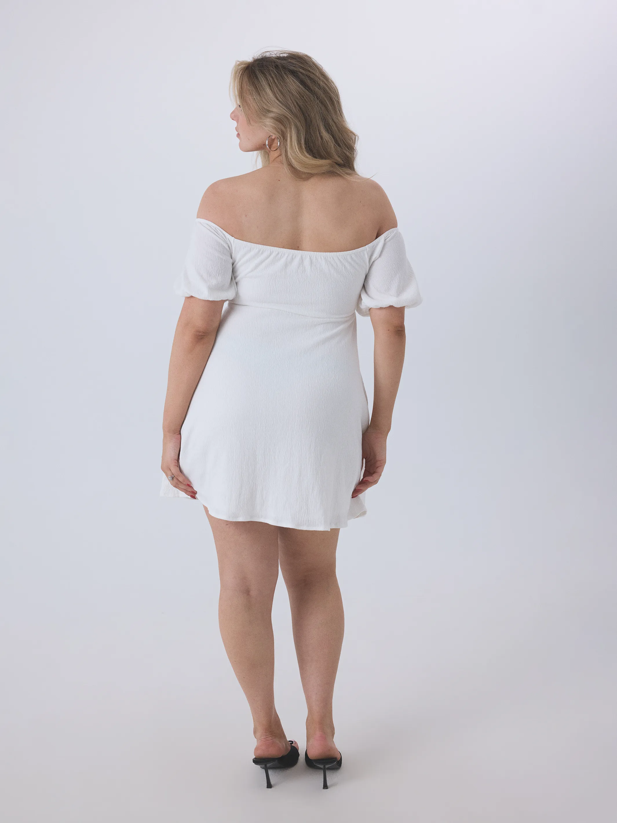 Off The Shoulder Milkmaid Mini Dress sold by Klassy product image thumbnail 3