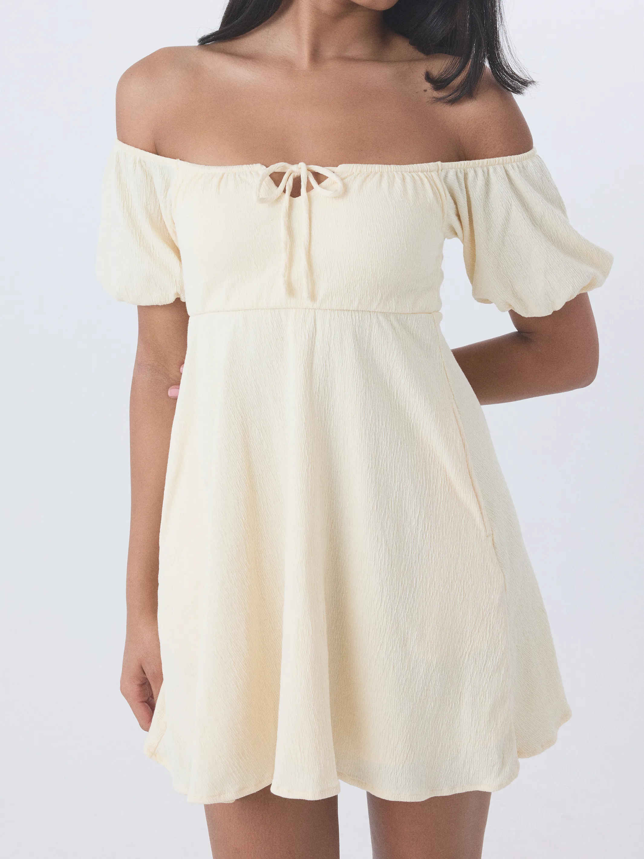 Off The Shoulder Milkmaid Mini Dress sold by Klassy product image thumbnail 4