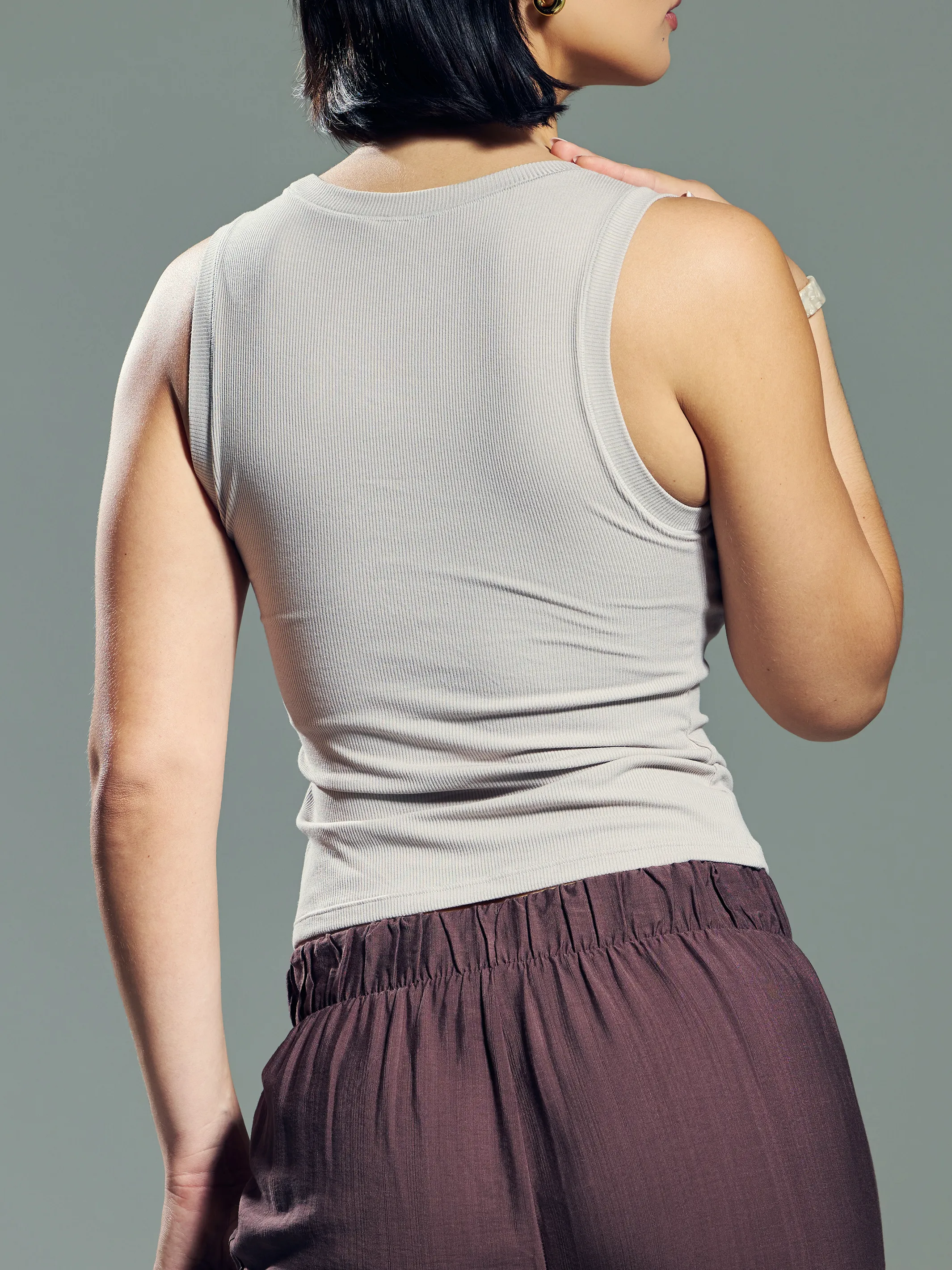 Chunky Binding Ribbed Square Neck Tank sold by Klassy product image thumbnail 3