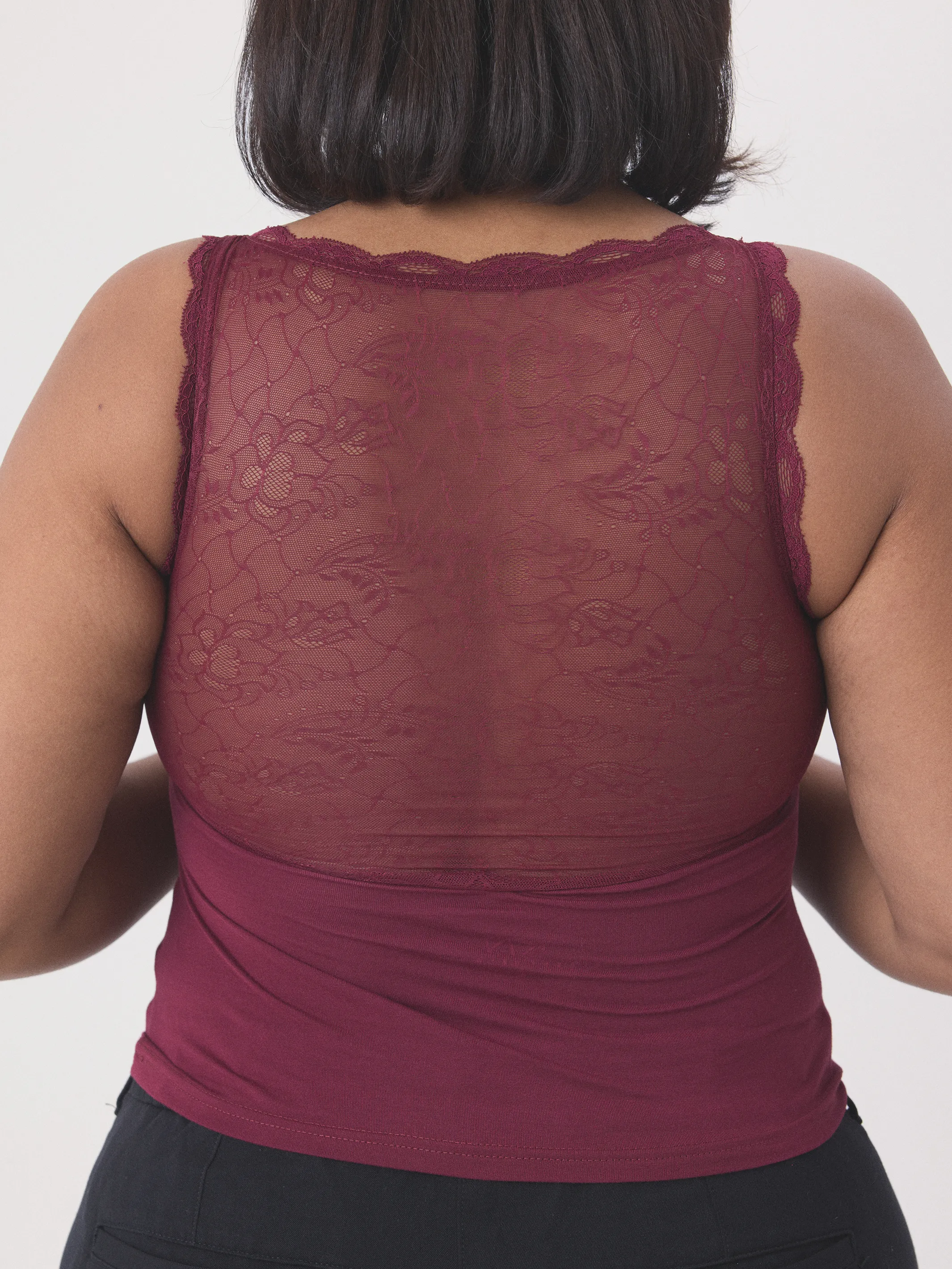 Lace V-Neck Tank sold by Klassy product image thumbnail 5