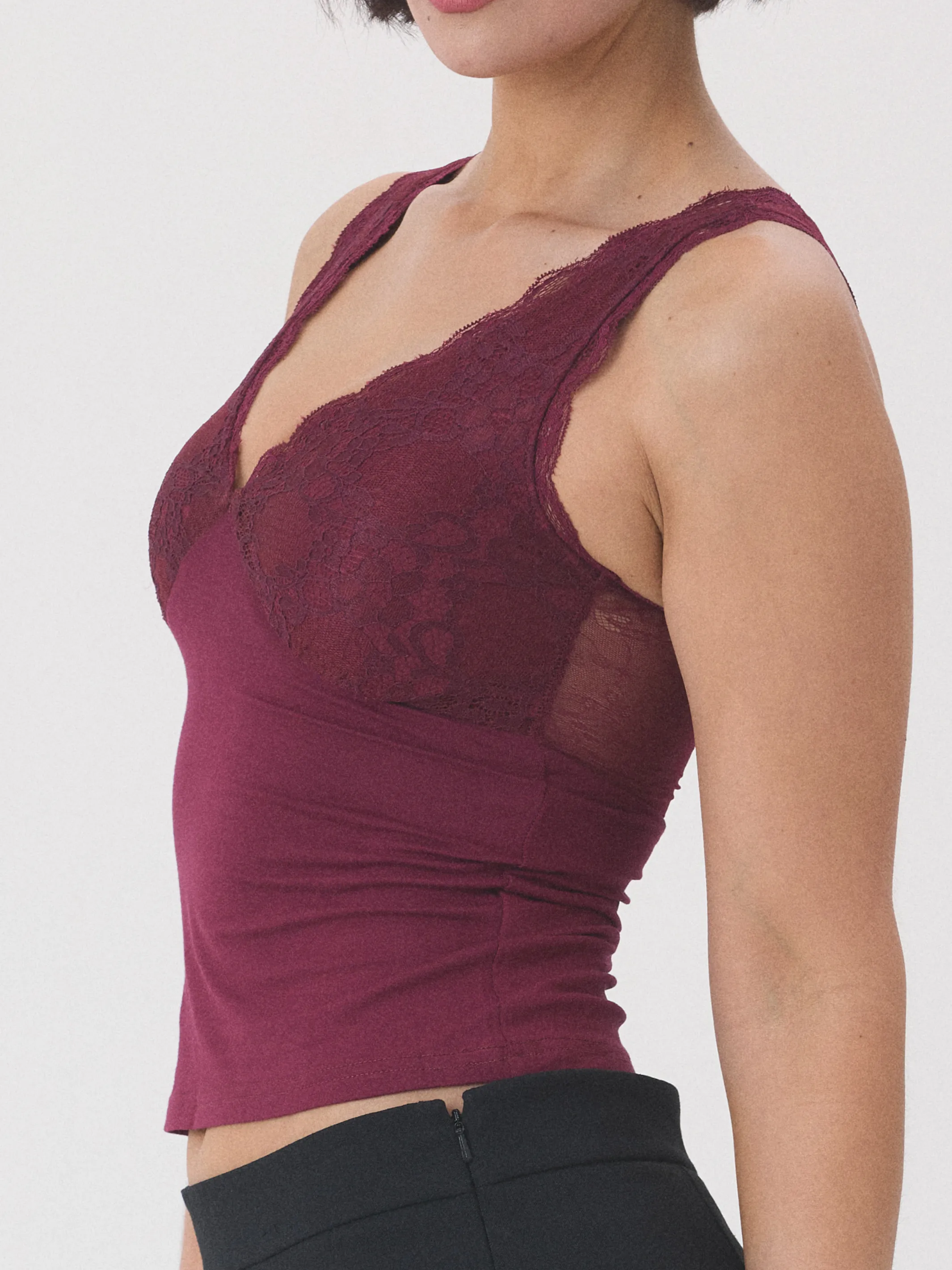 Lace V-Neck Tank sold by Klassy product image thumbnail 3