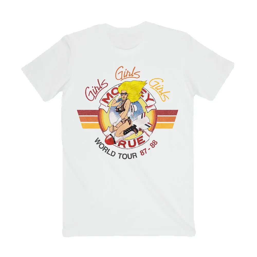 Girls Girls Girls Bomber Tour Vintage Tee sold by Motley crue