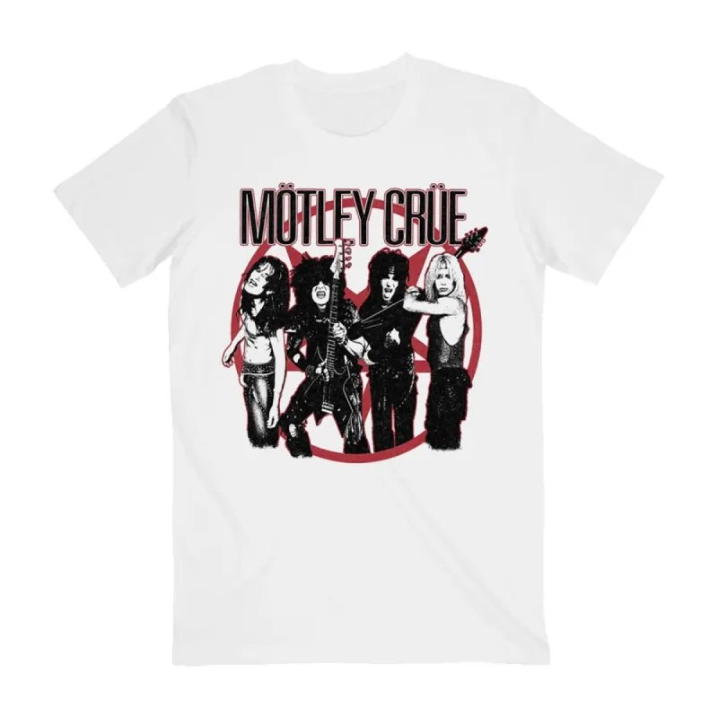 Vintage Group Photo White Tee sold by Motley crue
