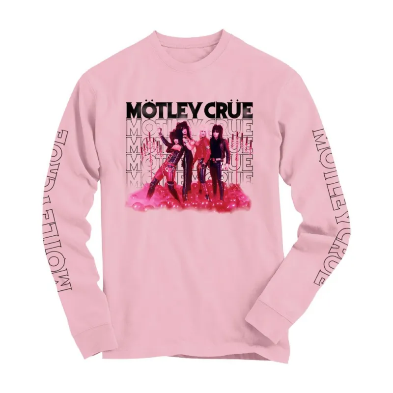 Group Pink Long Sleeve Tee sold by Motley crue