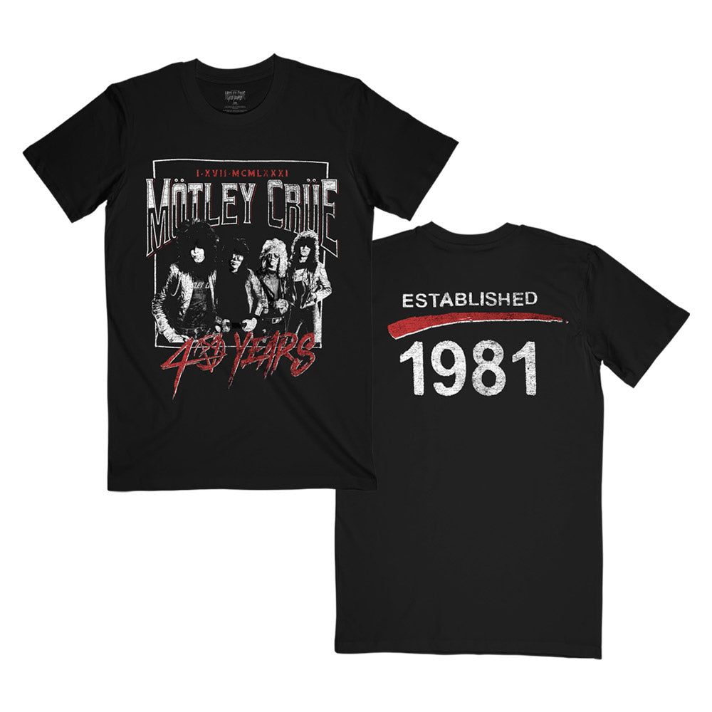 40 Years Black Tee sold by Motley crue