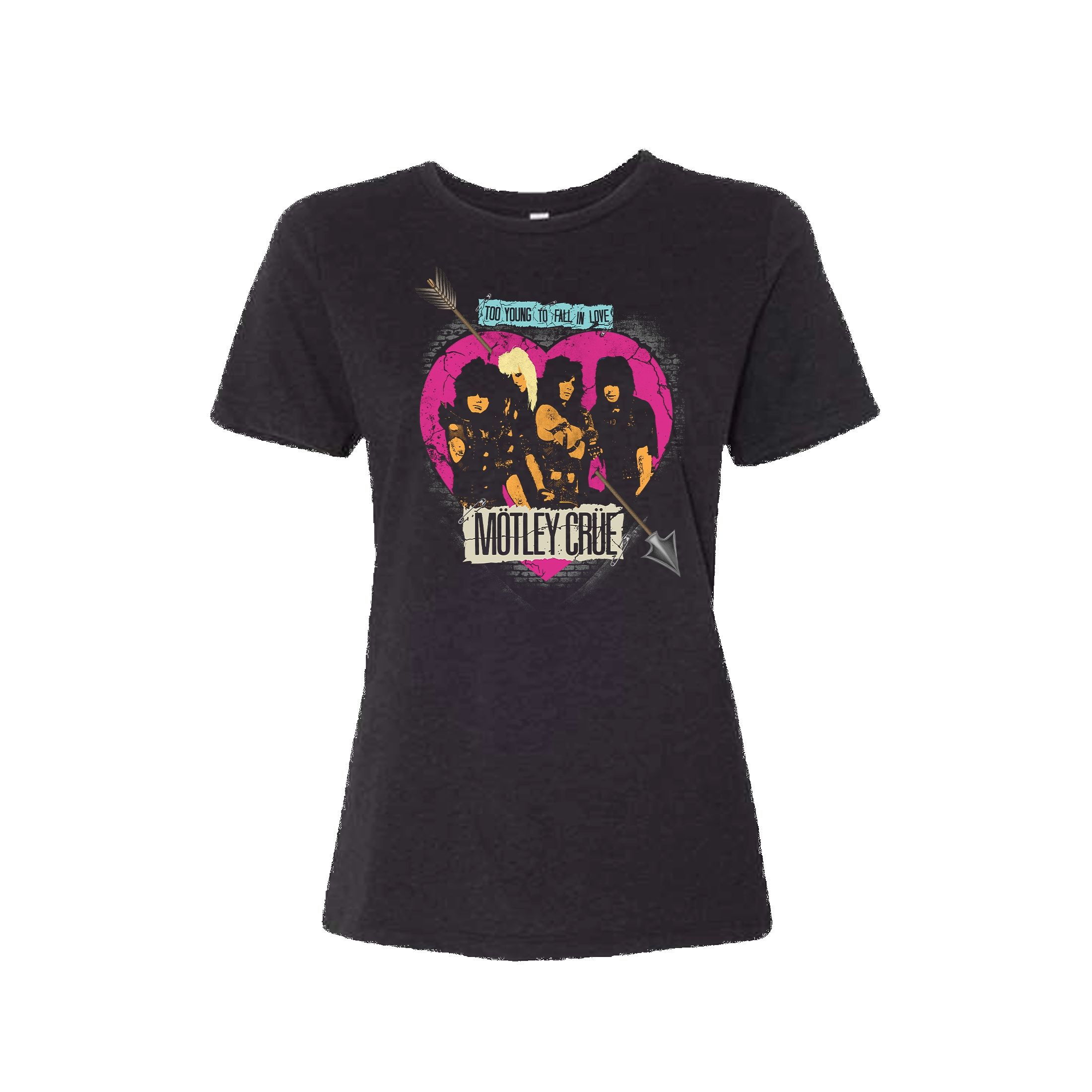 "Too Young To Fall In Love" Black Tee sold by Motley crue product image thumbnail 2
