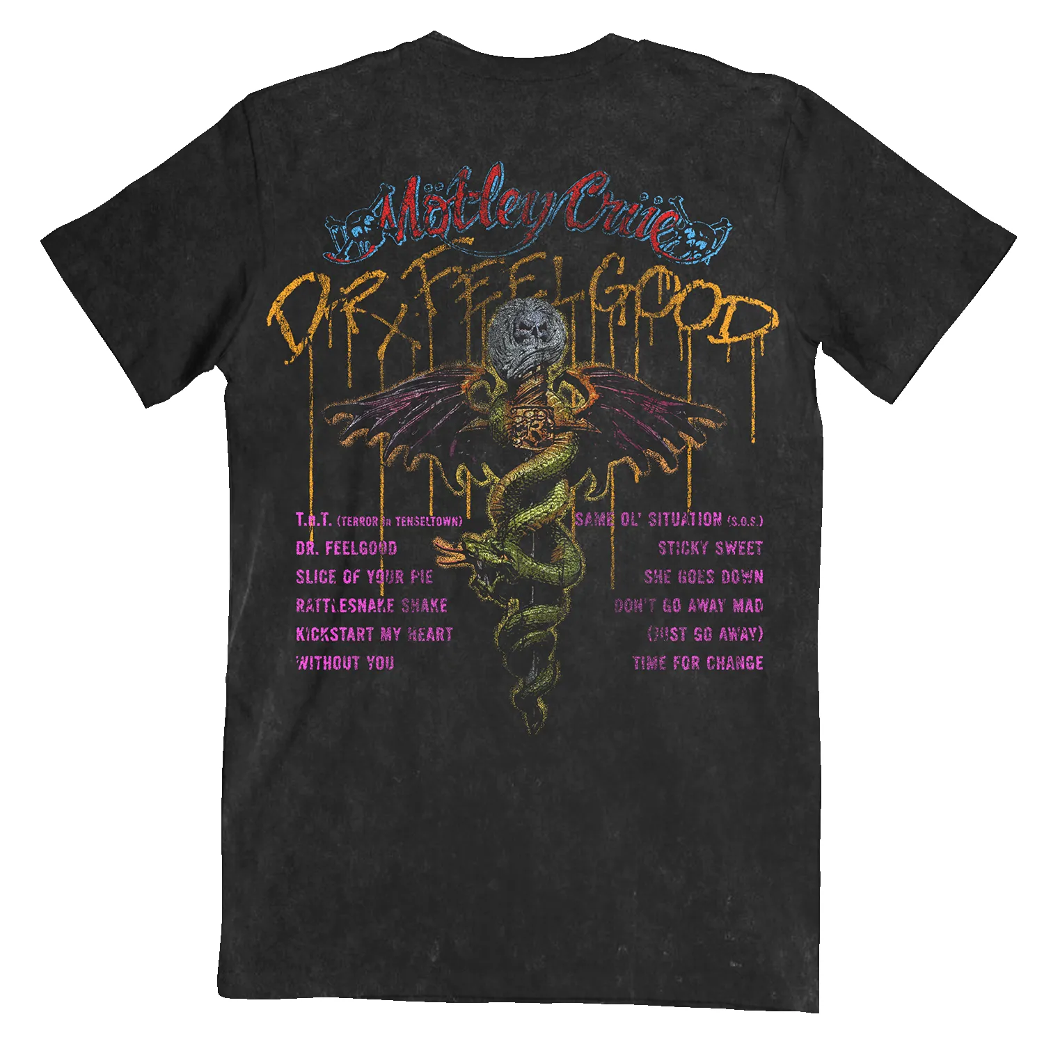 Vintage Dr. Feelgood Tracklist Oversized Tee sold by Motley crue product image thumbnail 3