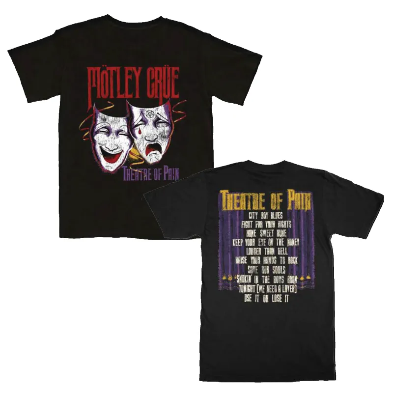 Theatre of Pain Vintage Tracklist Tee made by Motley crue