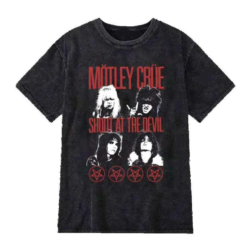Shout At The Devil Mineral Wash Tee sold by Motley crue