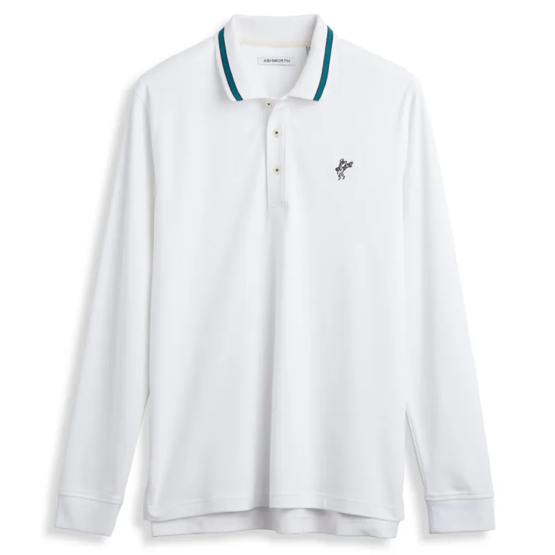 Long Sleeve Innovation Interlock Polo sold by Ashworth Golf
