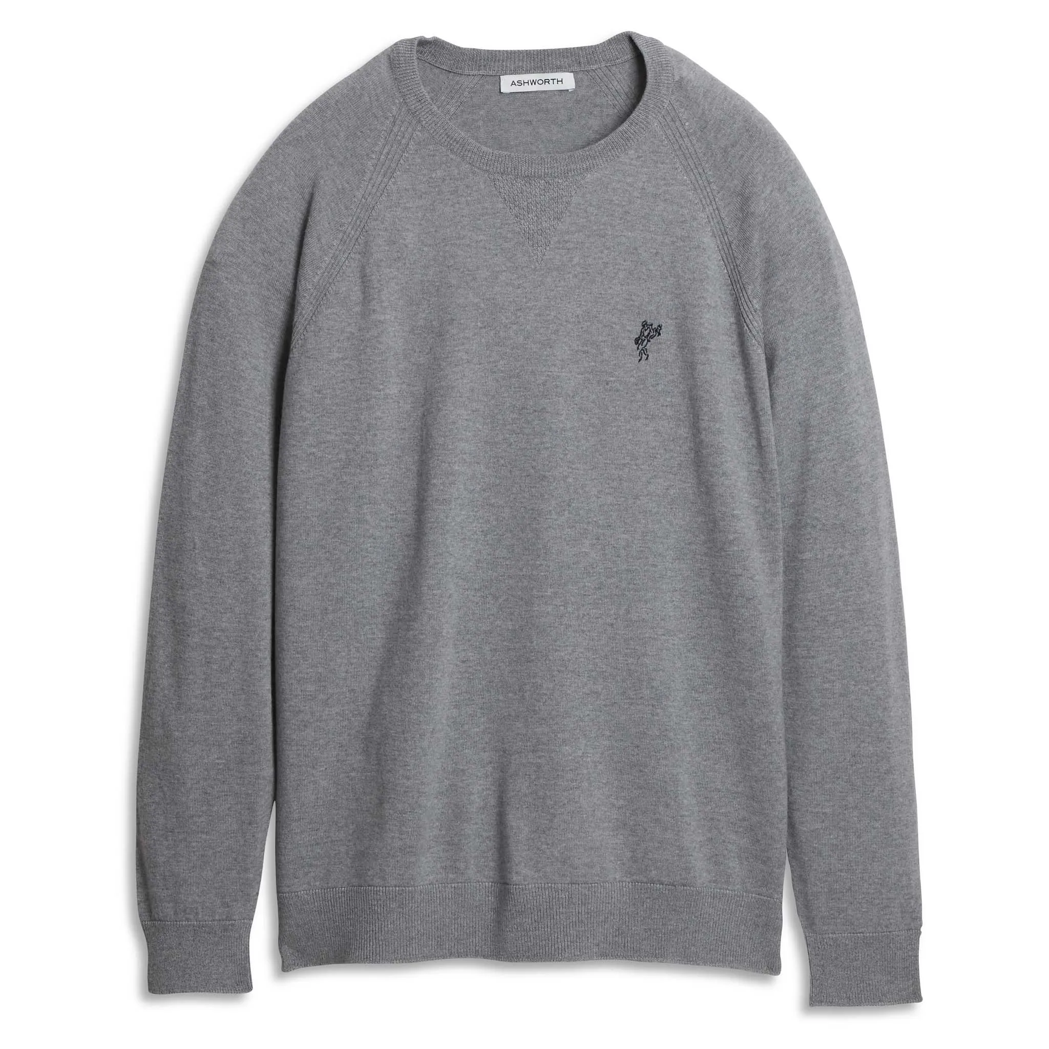 Merino Lugano Crew with Elbow Patches sold by Ashworth Golf