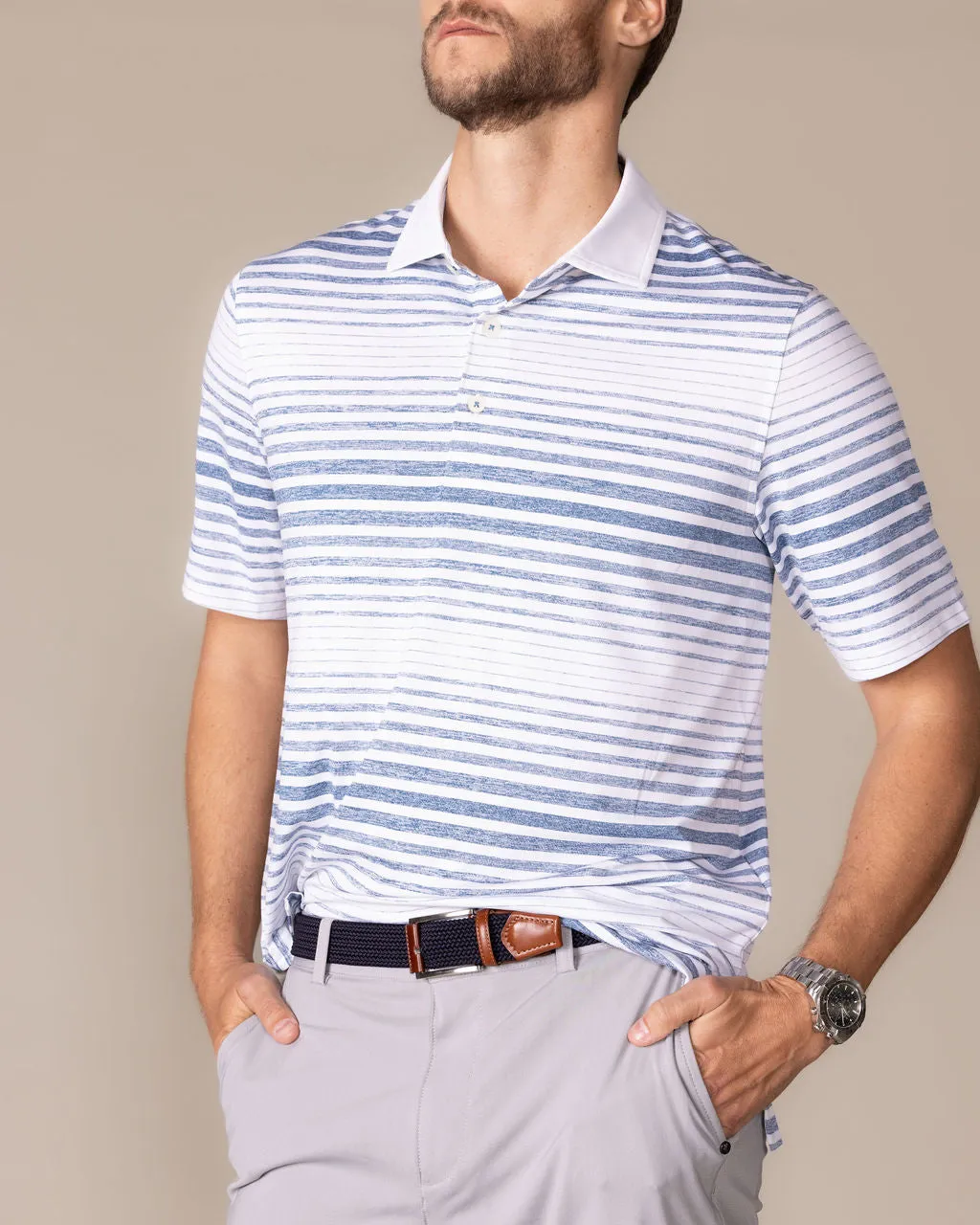 Breezy Stripe Polo sold by Ashworth Golf product image thumbnail 3