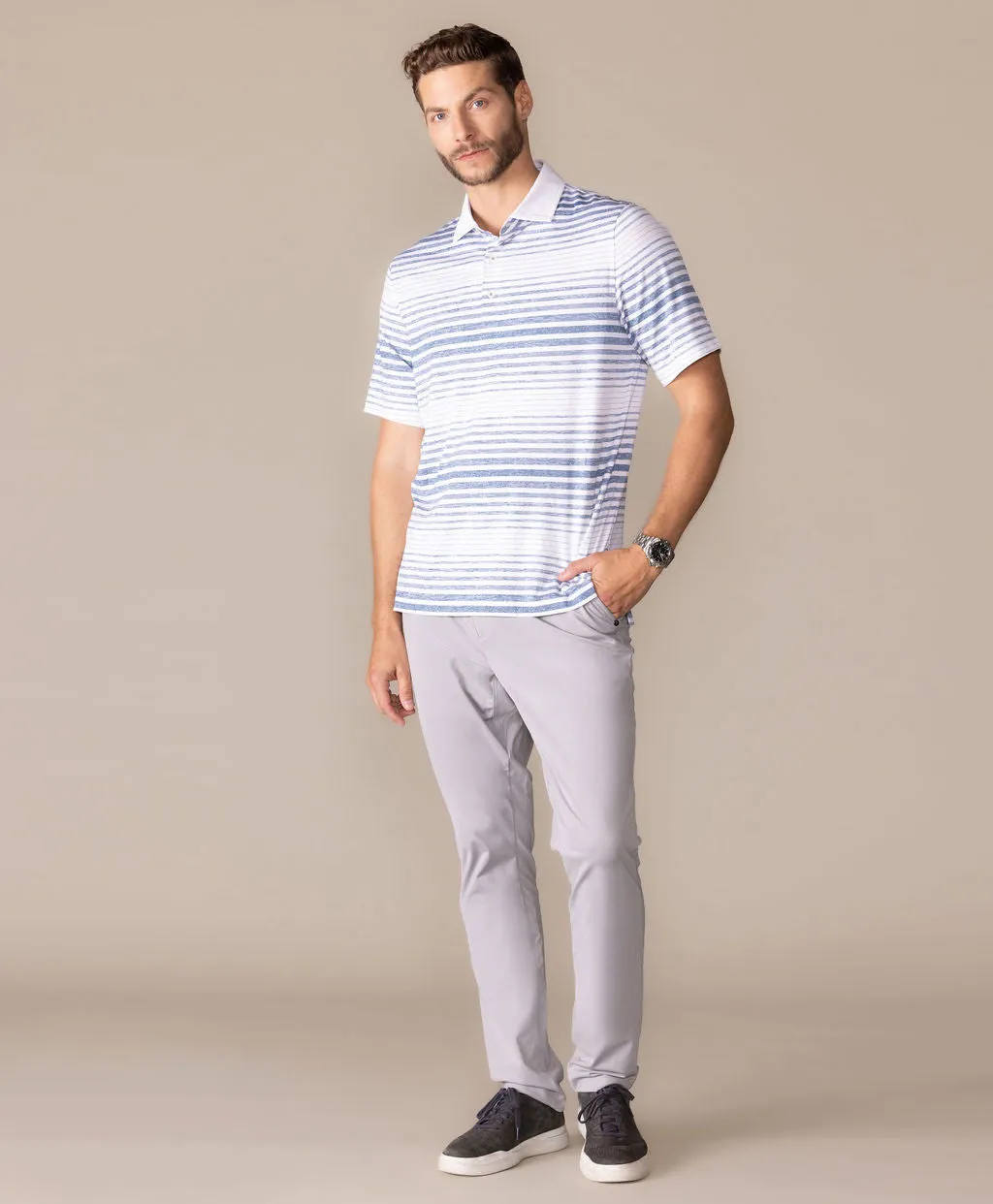 Breezy Stripe Polo sold by Ashworth Golf product image thumbnail 2
