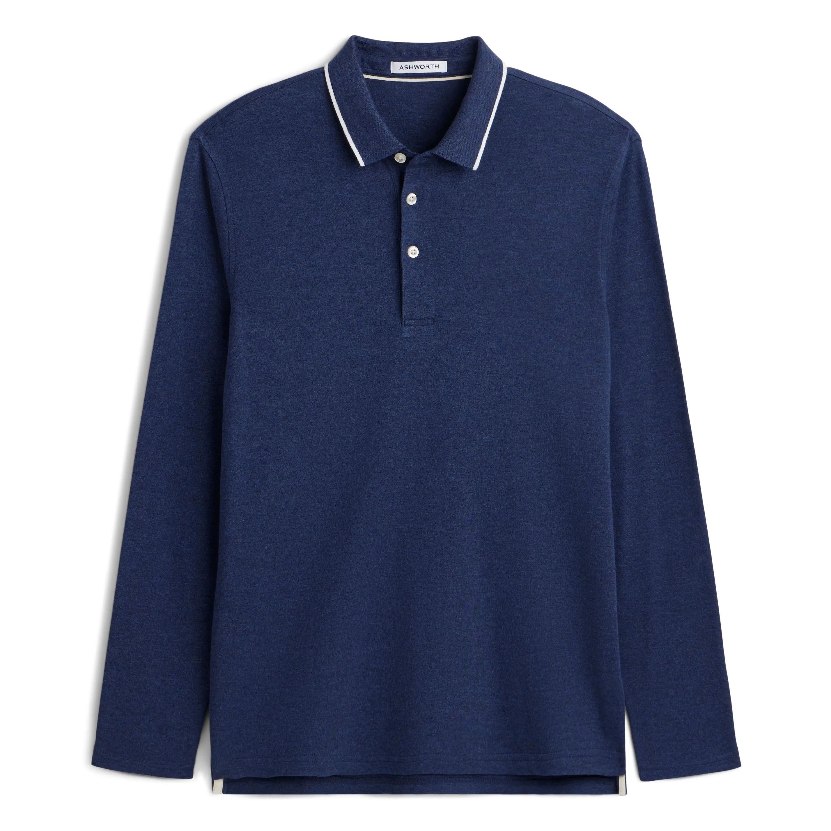 Long Sleeve Heather Interlock Polo sold by Ashworth Golf