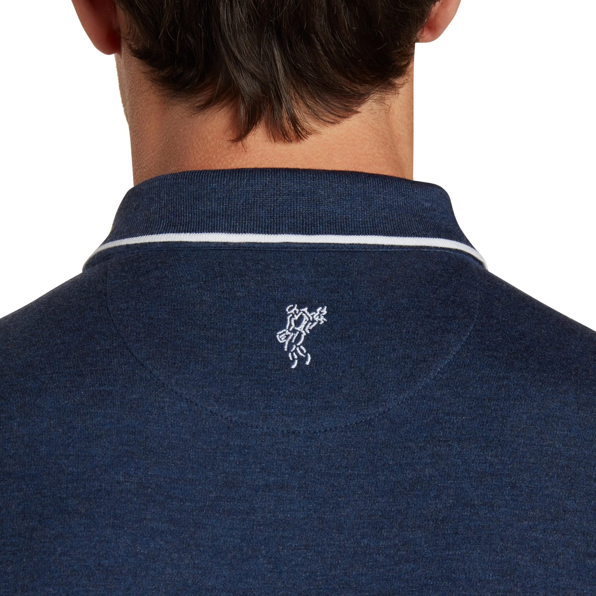 Long Sleeve Heather Interlock Polo sold by Ashworth Golf product image thumbnail 5