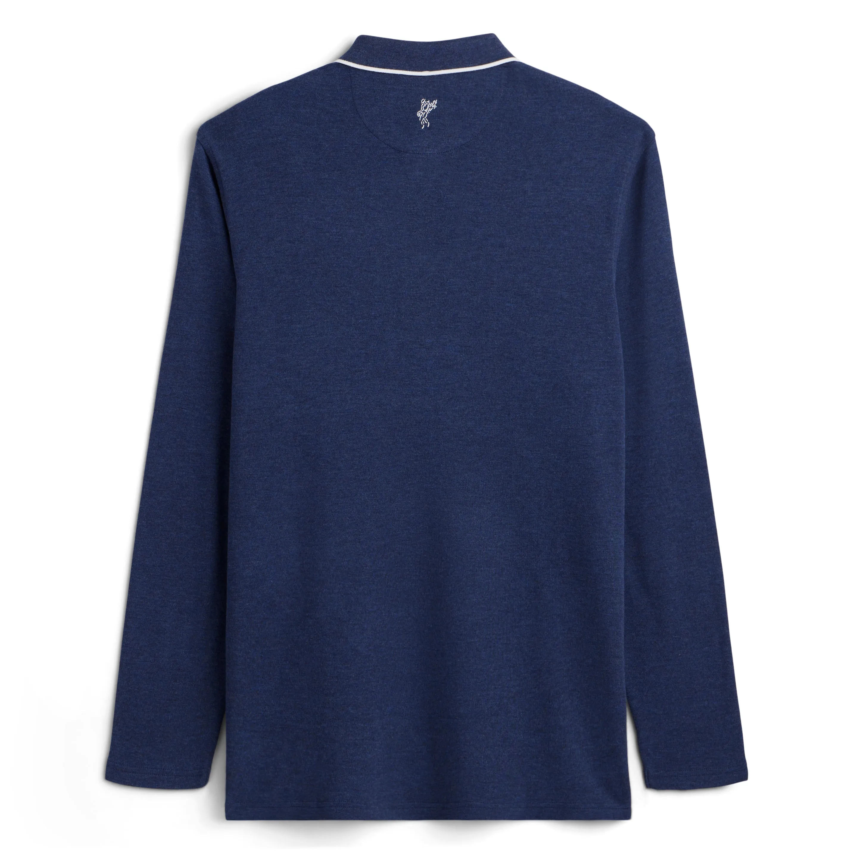 Long Sleeve Heather Interlock Polo sold by Ashworth Golf product image thumbnail 2