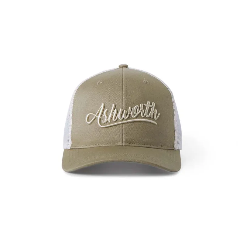 Retro Script Meshback Trucker sold by Ashworth Golf