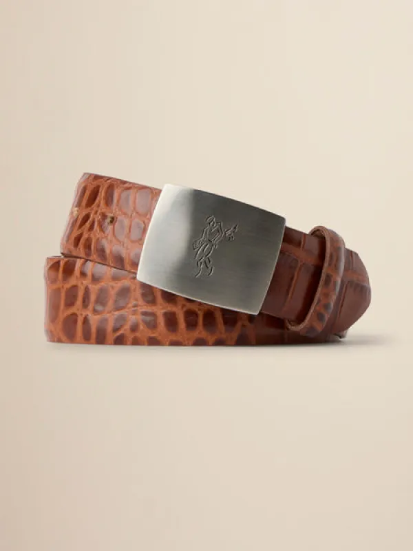 Embossed Croc Golfman Belt sold by Ashworth Golf