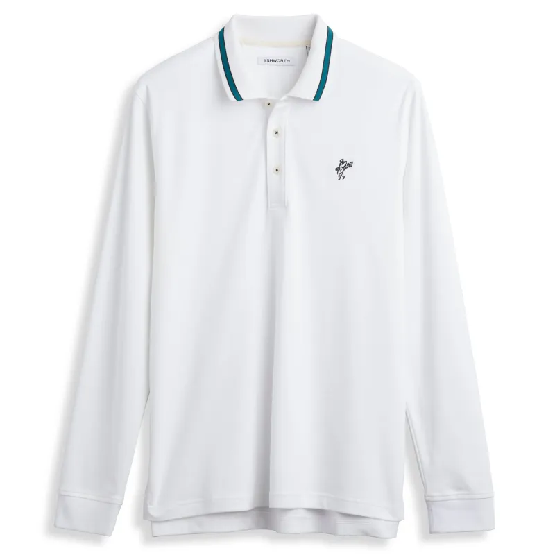 Long Sleeve Innovation Interlock Polo sold by Ashworth Golf