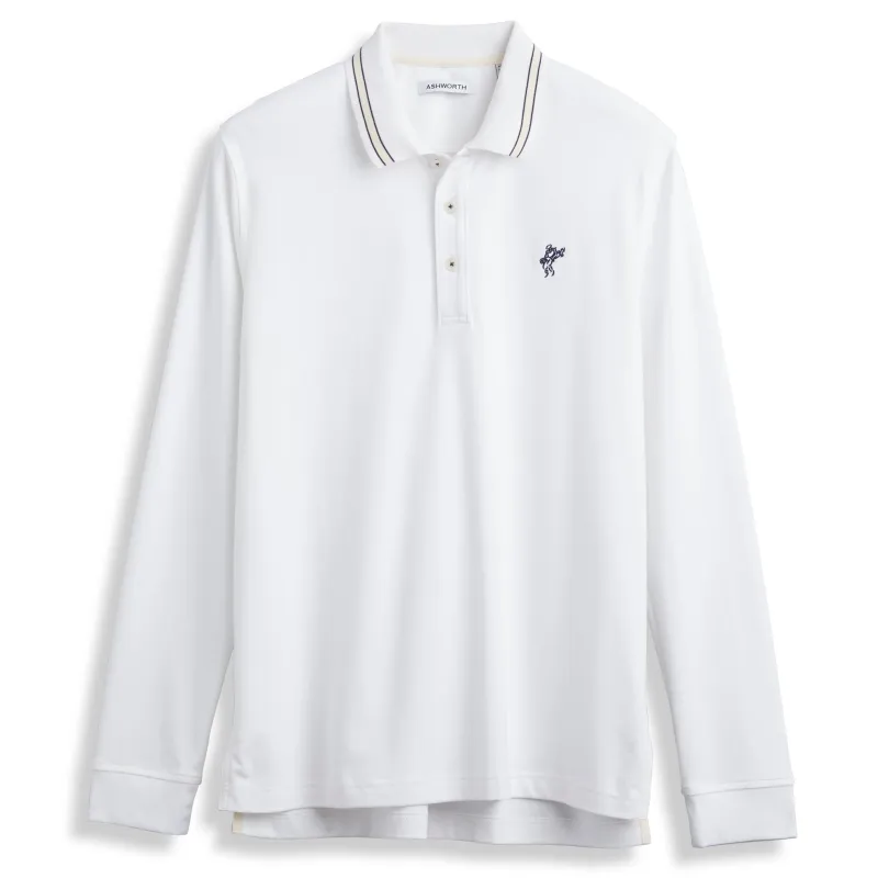 Long Sleeve Innovation Interlock Polo sold by Ashworth Golf