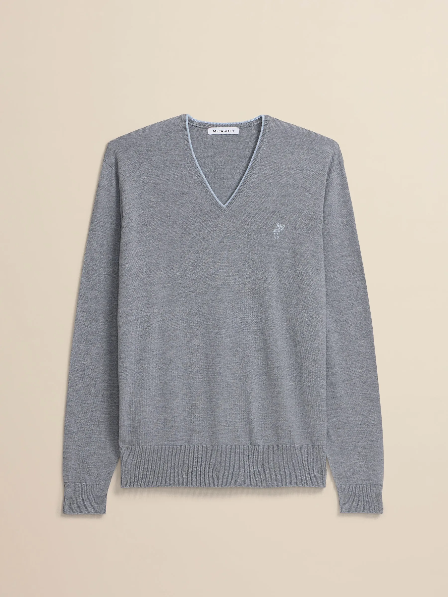 Extrafine Merino Tipped V-Neck sold by Ashworth Golf