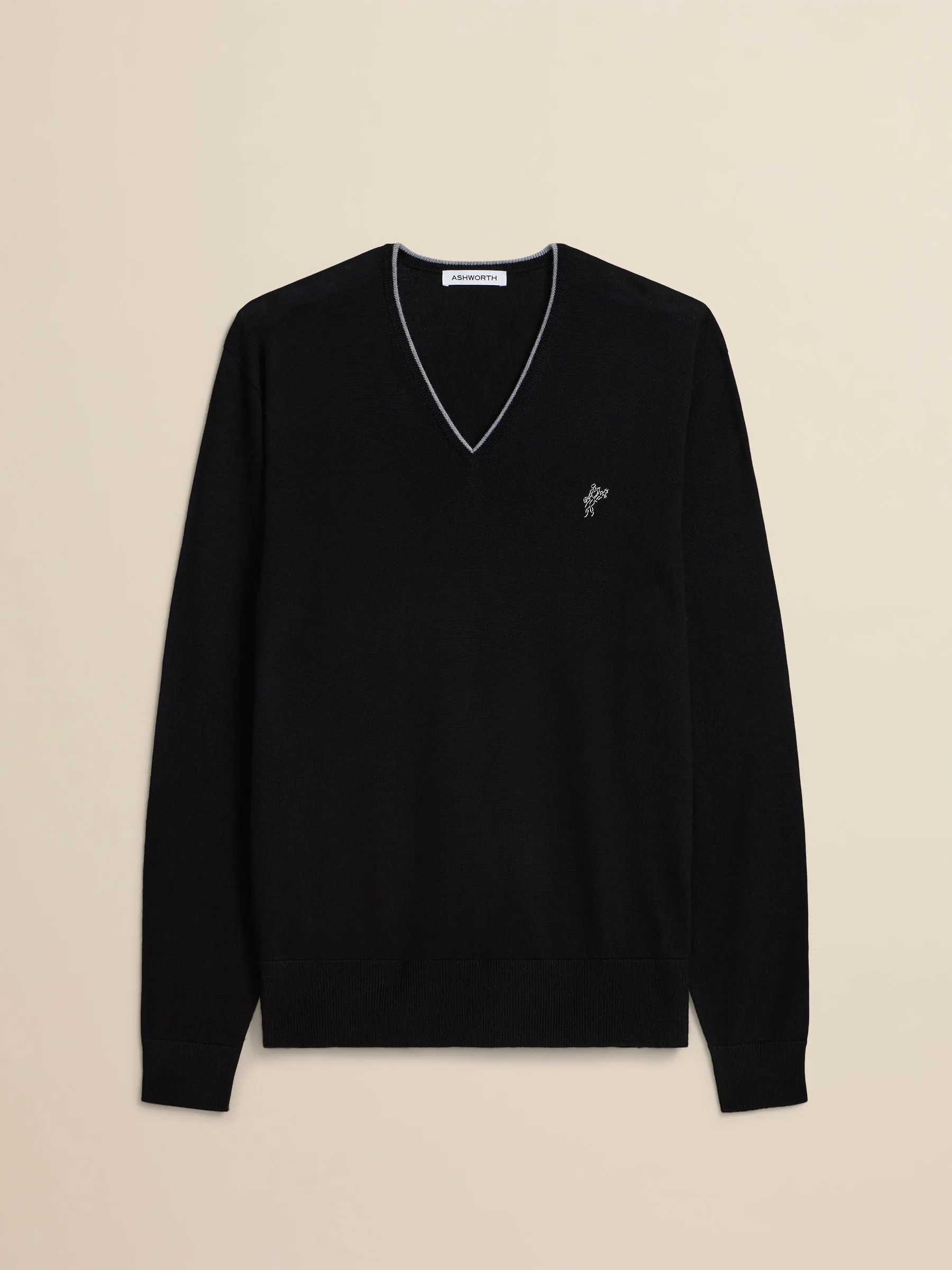 Extrafine Merino Tipped V-Neck sold by Ashworth Golf