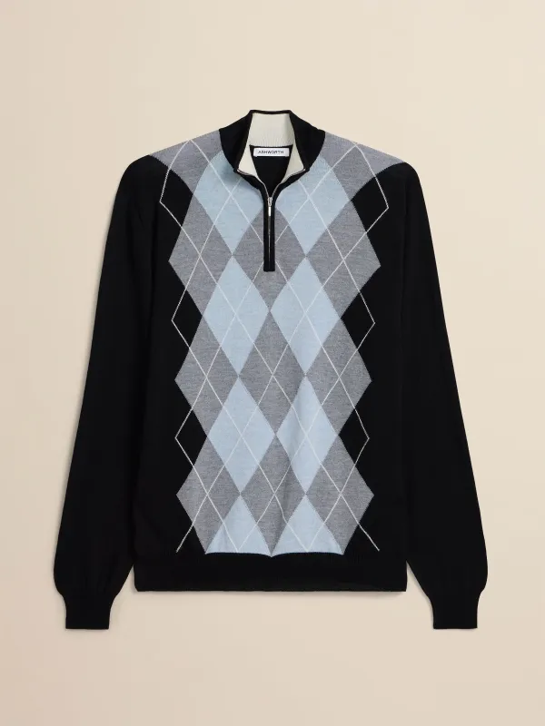 Extrafine Merino Argyle 1/4 Zip sold by Ashworth Golf