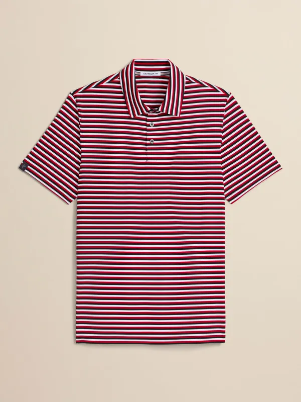 Ivy Stripe Polo made by Ashworth Golf