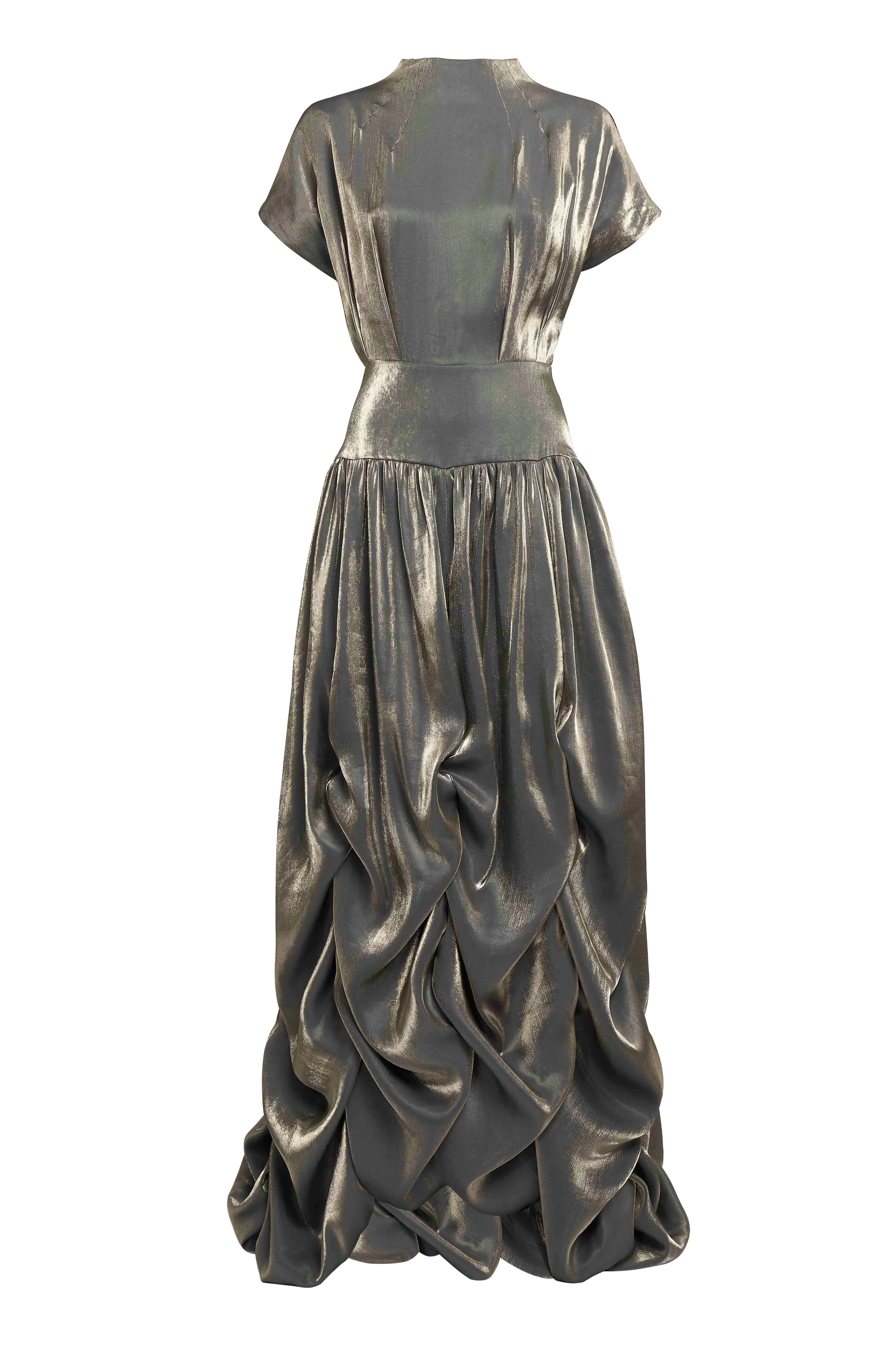 Long gathered dress sold by Baruni product image thumbnail 2