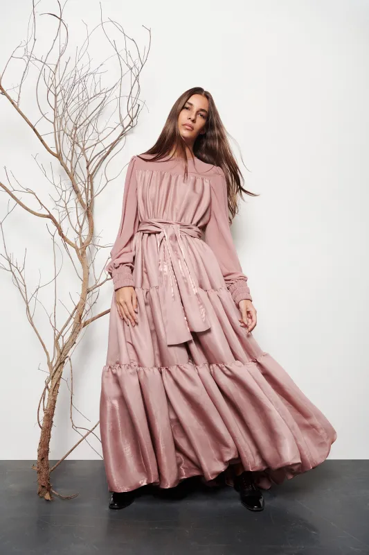 Tiered flared dress sold by Baruni