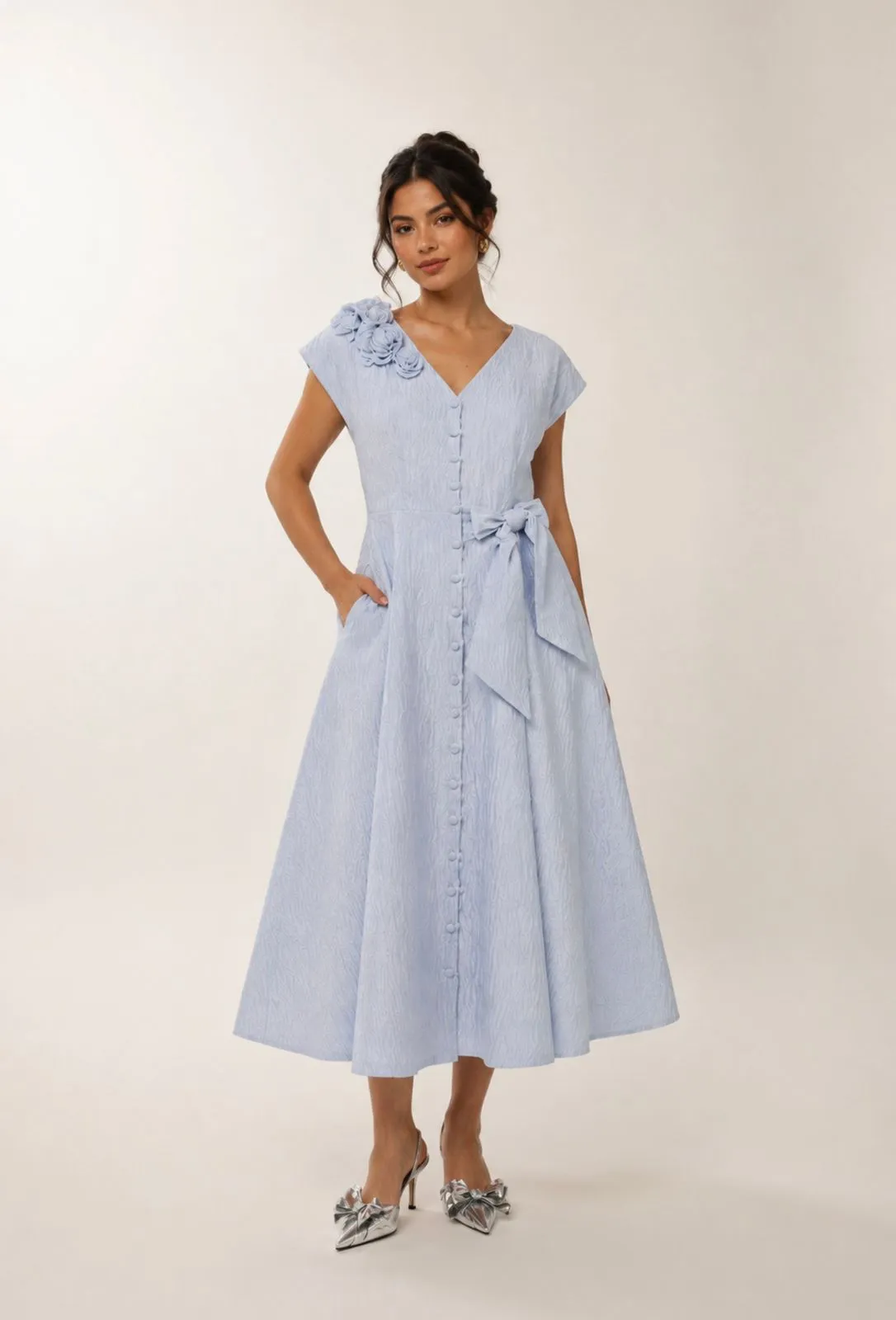 Johara Jacquard Midi Dress sold by Baruni product image thumbnail 4