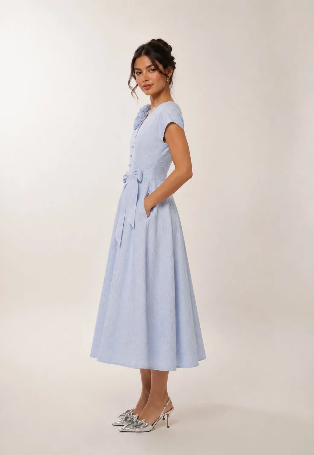 Johara Jacquard Midi Dress sold by Baruni product image thumbnail 5