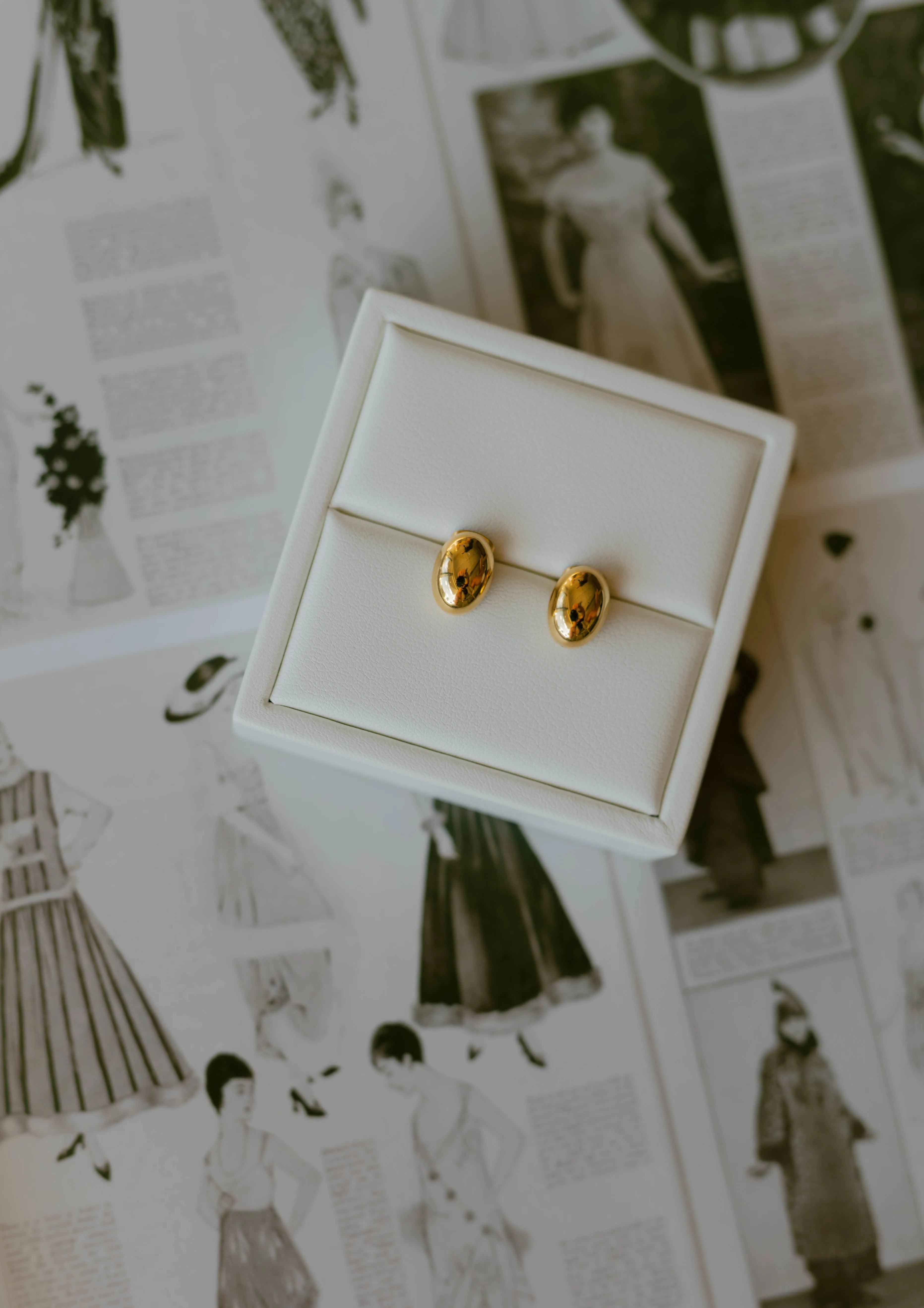 Oval Dome Earrings – Gold sold by Bibi & Kim