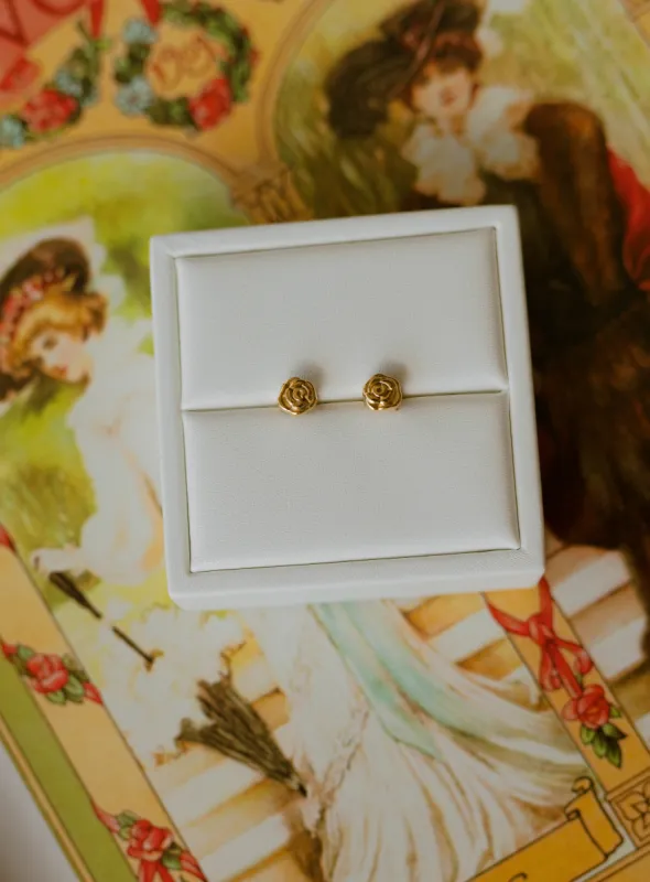 Petite Rose Studs sold by Bibi & Kim