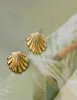 Golden Shell Statement Earrings sold by Bibi & Kim