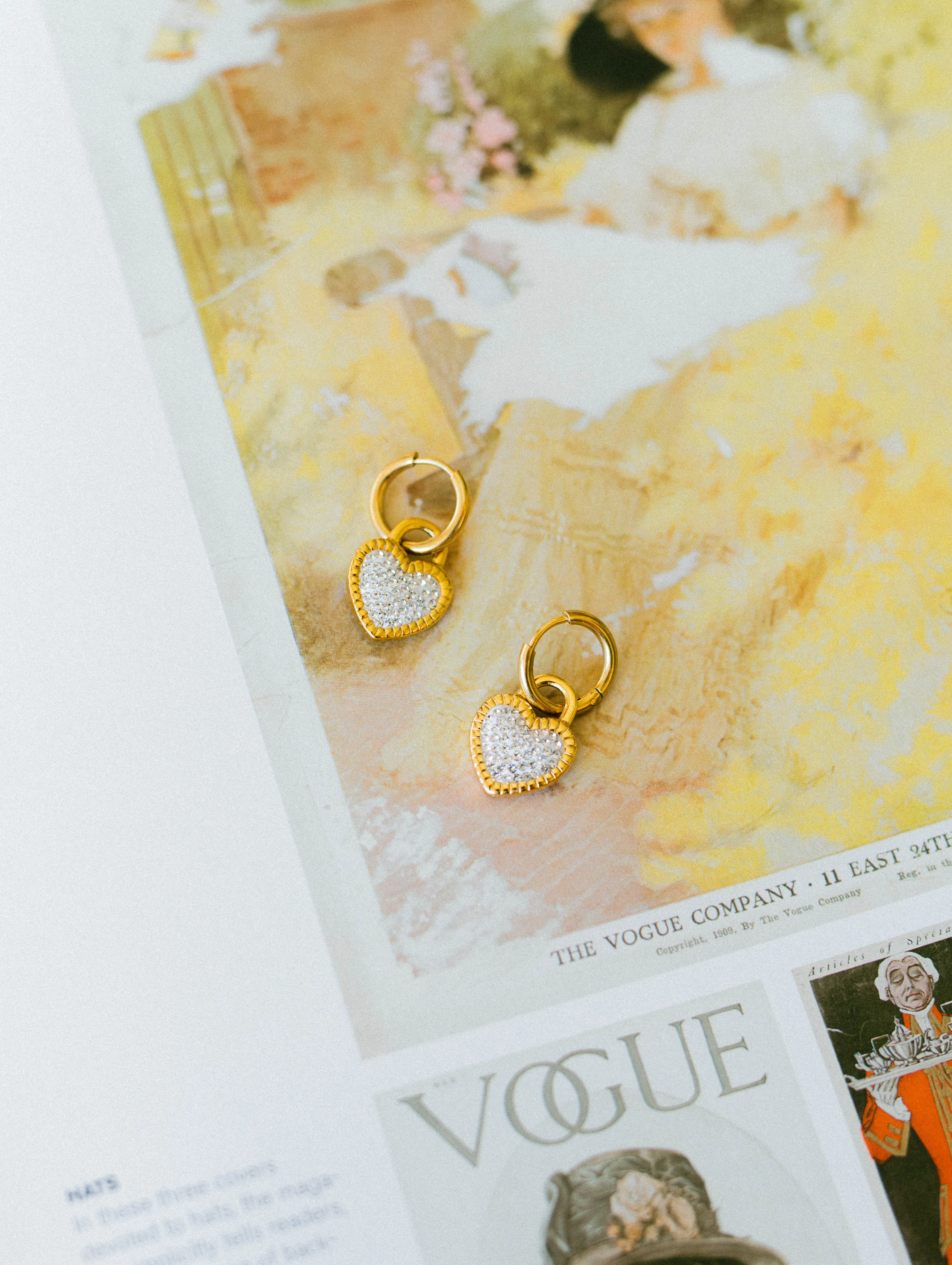 Classic Heart Charm Hoops sold by Bibi & Kim