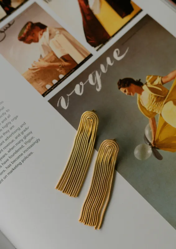 Fringe Drop Earrings made by Bibi & Kim