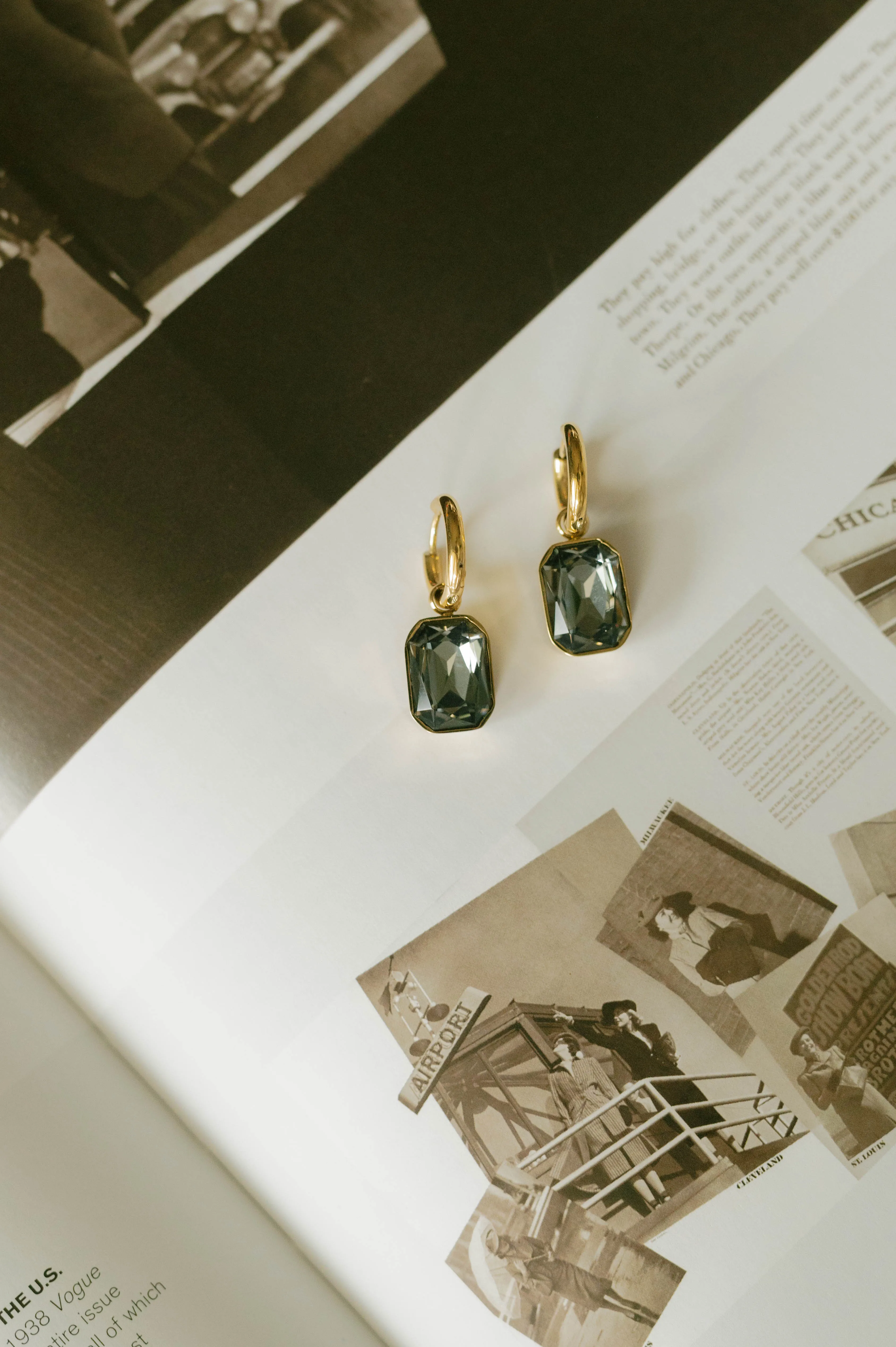 Noir Drop Hoops sold by Bibi & Kim